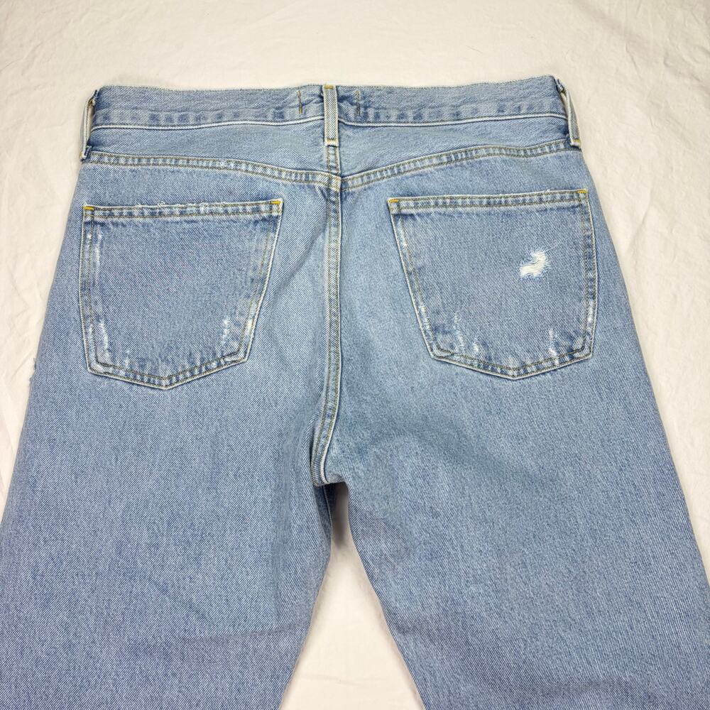 Agolde womens high rise light wash cropped jeans. Size 27 100% cotton button fly - Picture 8 of 8